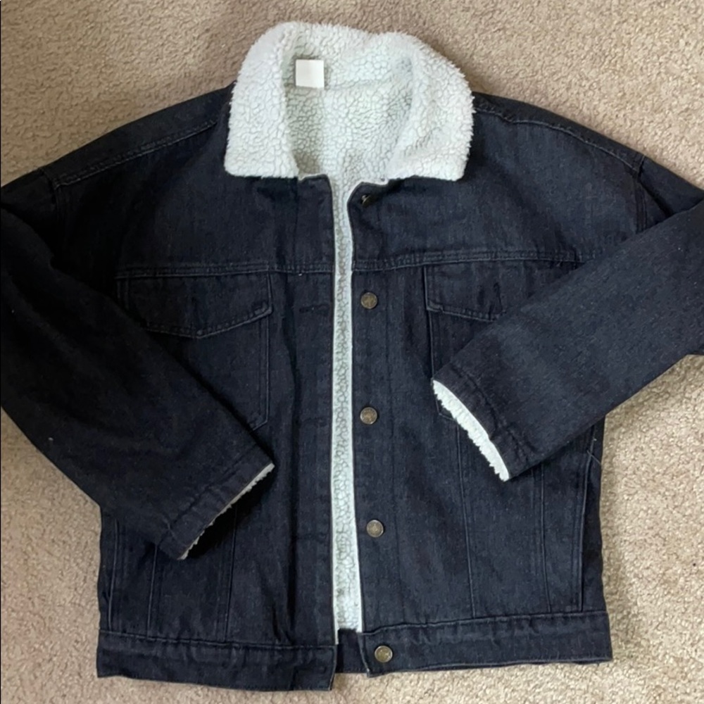 Sherpa Jean Jacket (Black)